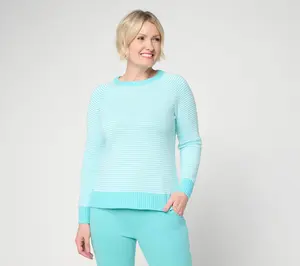 Belle by Kim Gravel Nod to Nautical Raglan Sleeve Sweater