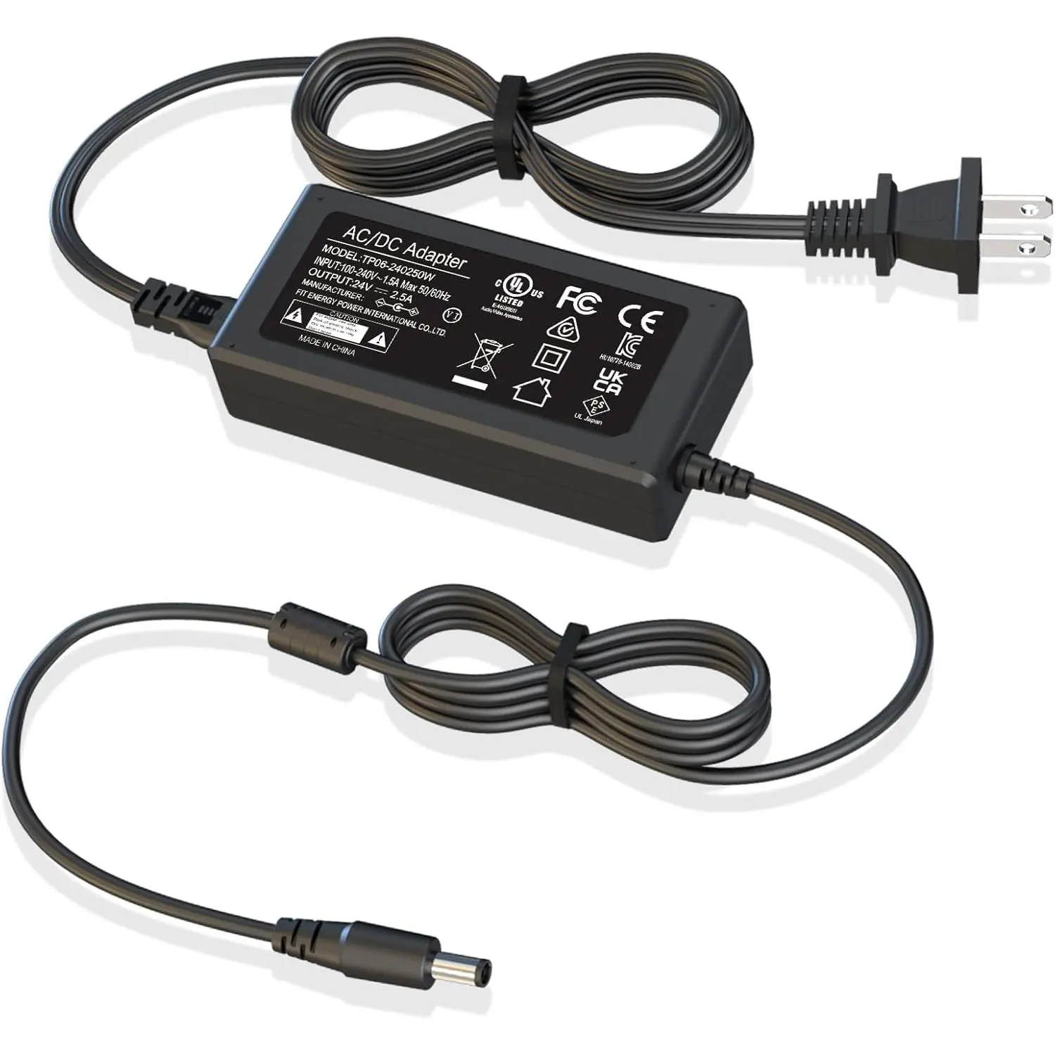 UL Listed AC-DC 24V Power  Adapter Power Cord for Dymo 4XL 400 450 5XL 550 Label Thermal  Turbo Turbo Labels Printer Duo Printer 1752267 1752266 1752265 1752264 LabelWriter Charger