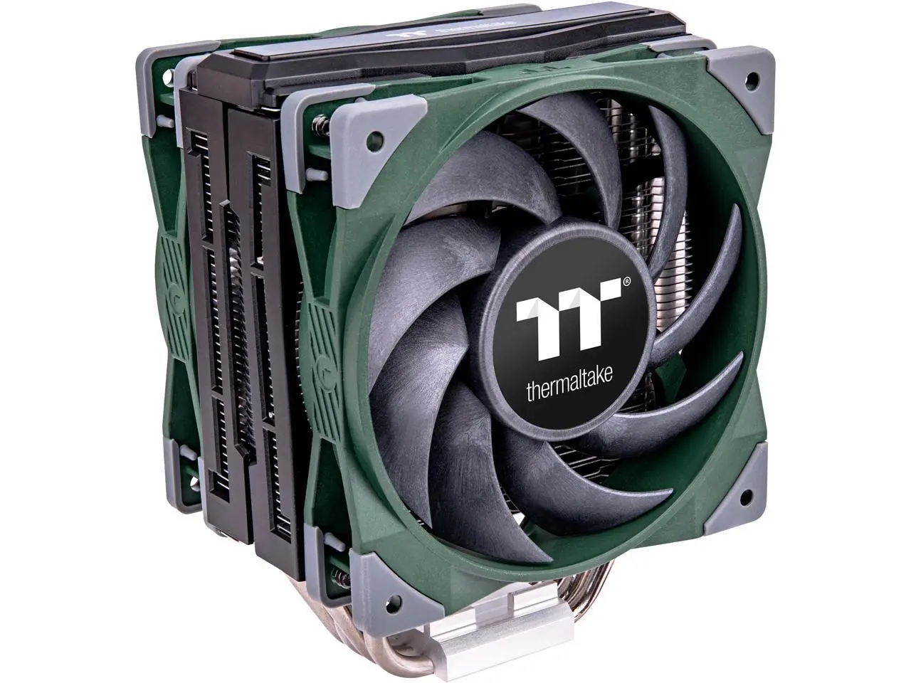 Thermaltake TOUGHAIR 510 180W TDP Racing Green Edition CPU Cooler, Dual 120mm 2000RPM High Static Pressure PWM Fan with High Performance Copper Heat Pipes CL-P075-AL12RG-A
