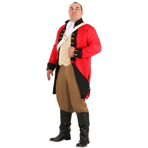 Adult British Red Coat Plus Size Costume