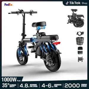 Ebikes Black Technology Electric Folding Ebike, 500W Motor, 48V 15Ah Battery, 14-Level Shock Absorption, 80Km Range, Dual Disc Brakes, UL2849 Certified, for Hardcore Outdoor Cycling, bikes sport