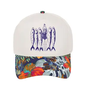 Sardine Swimmer Floral Two Tone Baseball Hat