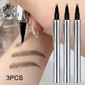 Binary Eyebrow Pencil for Beginners, Ultra-Fine Waterproof Sweat-Proof Long-Lasting Precisely Sculpted Brows Natural Wild Brow Makeup Essential