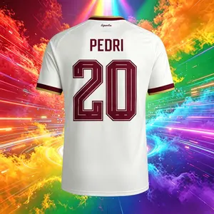 2026 Spain Home And Away Red And White 19# Lamine Yamal 20# Pedri Short And Long Sleeve Soccer Jersey Fans Version