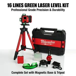 Milwaukee 16 Line Self Leveling Laser For Tile & Drywall Installation lithium battery replacement professional construction