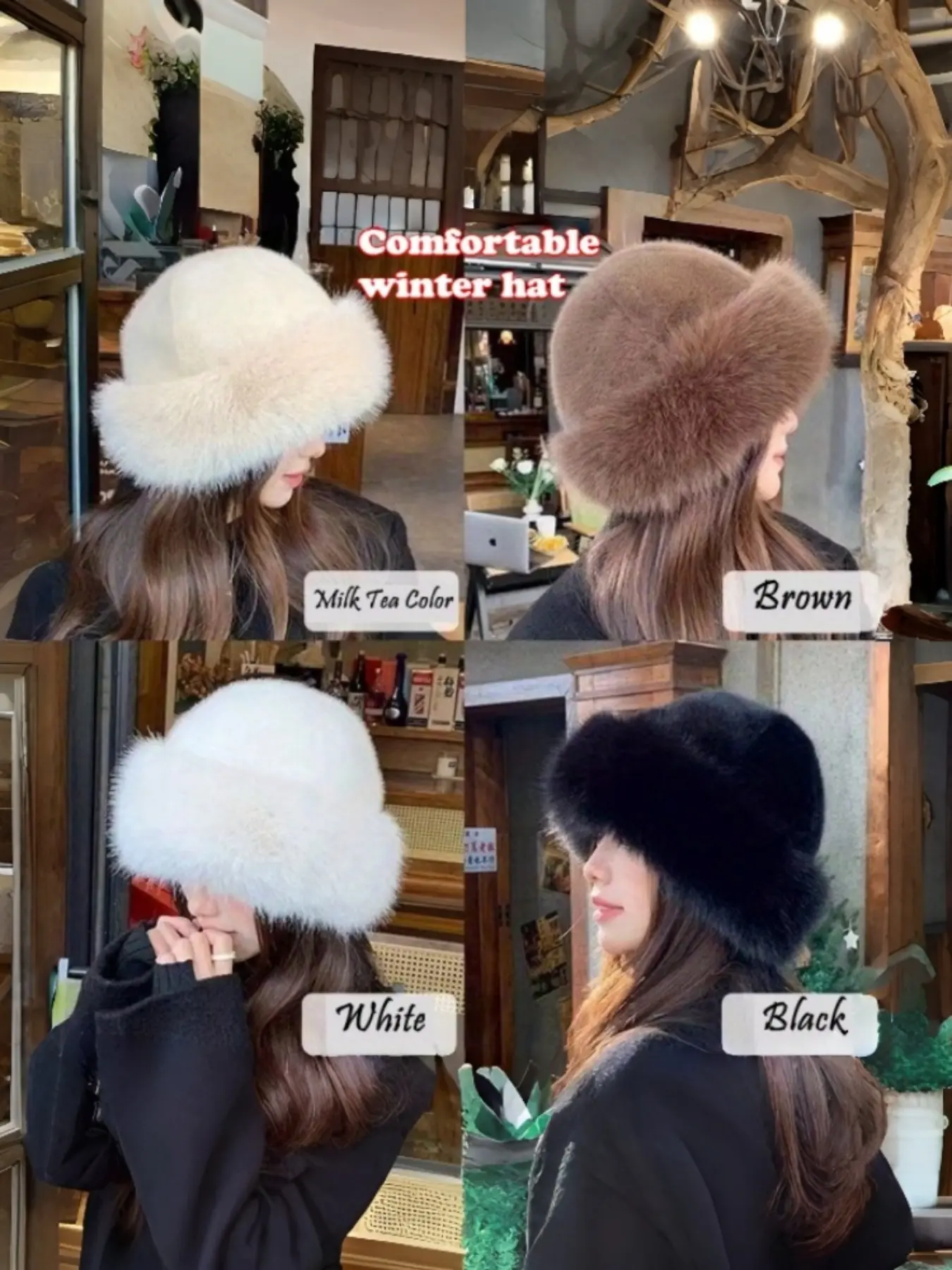 1 new style, Plain pattern autumn and winter imitation mink fur hat, windproof and warm, suitable for outdoor activities, holiday parties such as Thanksgiving, Halloween, Christmas, travel, hiking, skiing, Outdoor Hats, Faux Fur Hats
