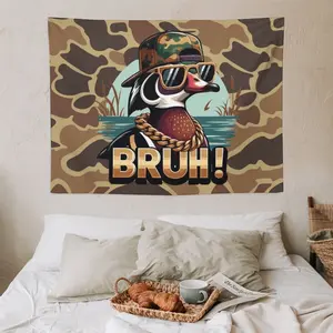Camouflage Shot Caller Duck Hunting Tapestry Poster For Decorate Clubs Concerts Bars University Dormitories Living Rooms Bedrooms