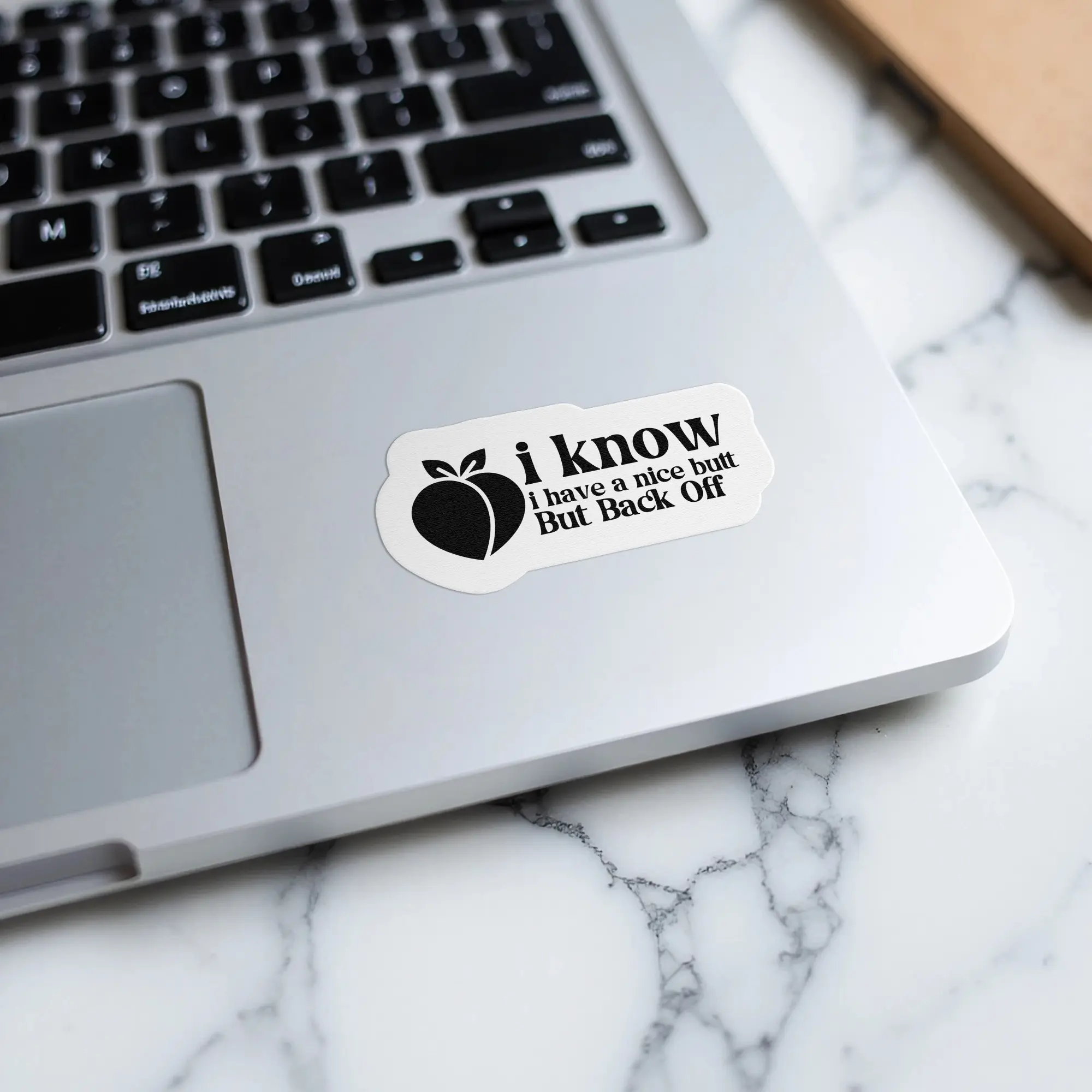 Funny Peach Butt Sticker Sassy Slogan - 2 Inch 2 Pack - Funny Vinyl Sticker - Durable Waterproof Decal - Cute Animal Humor - Laptop Water Bottle Car - Aesthetic Trendy Decor - - PLST0128