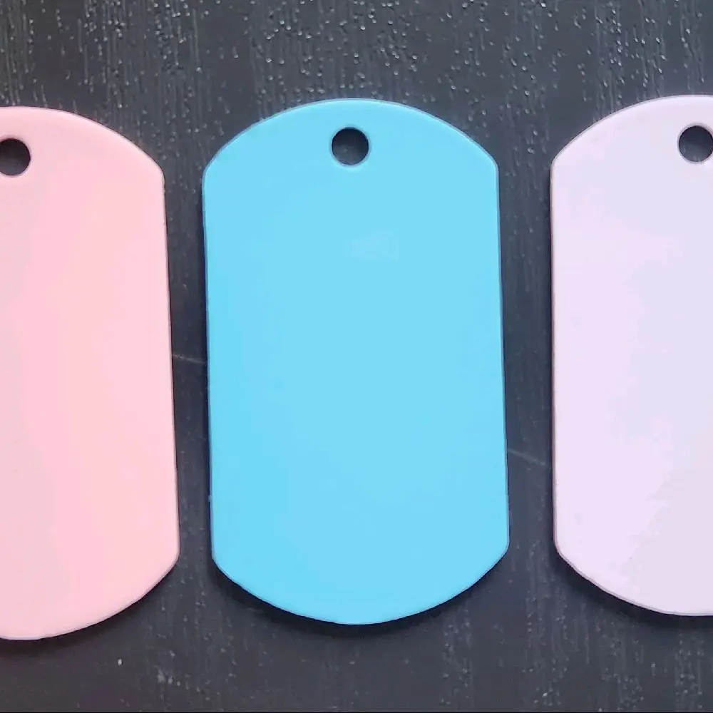 Laser Engraved Costom Pastel Dogtags