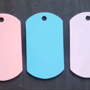 Laser Engraved Costom Pastel Dogtags