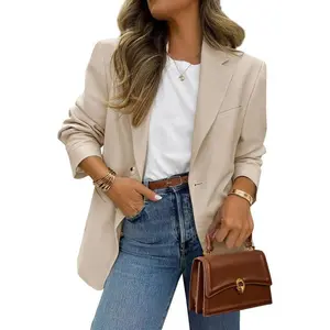 2025 Women’s Blazers – Business Casual, long sleeves, lapels, open front; suit jacket/work blazer with pockets; comfortable fit outerwear; outfits; cardigan