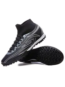 Breathable Men's Football Shoes Football Boots TF Nails Outdoor Sports Sneakers Durable Anti-Slip Strong Grip Ankle Protection All Seasons