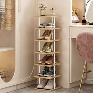 Narrow Vertical Shoe Rack 7-Tier Space Saver Corner Shoe Organizer for Apartments & Small Spaces | Closet Entryway Storage Shelf cabinet shoerack