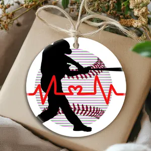 Christmas Ornaments Mlb Baseball League Baseball Spirit Birthday Tree Holiday Family Circle Decor X-Mas Gift For Friends Acrylic