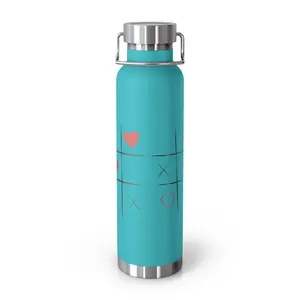 XOXO Game Copper Water Bottle with Leak-Proof Lid - Perfect Romantic Gift. 22oz
