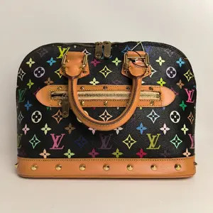 Pre-owned Louis Vuitton canvas Tote Bags KY02095 Monogram Multicolore Alma GM Takashi Murakami(BF 12Z)