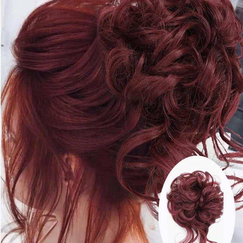10 Inch Short Messy Bun Hair Piece, Natural Fluffy Hair Bun, Synthetic Hair Extensions for Women & Girls, Synthetic Wavy Hair, Synthetic Hairpiece, Synthetic Hair Hairpieces