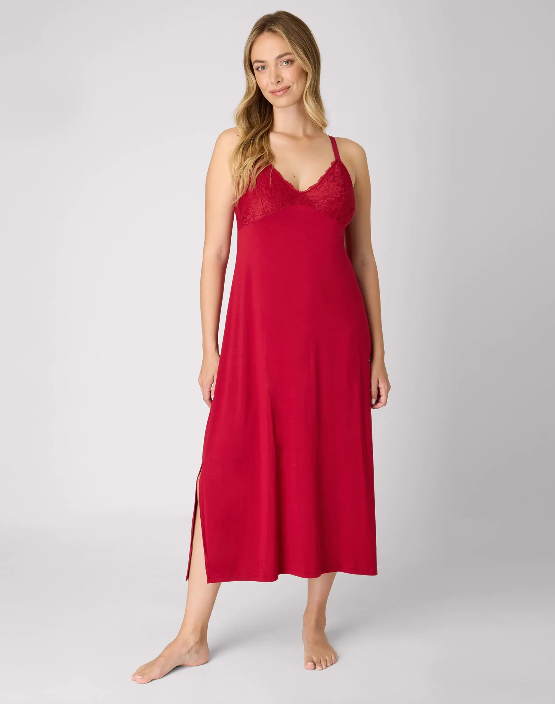 Bali Breathe Sleepwear Gown Women's Pajama Chemise-Style Womenswear Breathable Loungewear Lightweight Soft Elegant Lace Trim