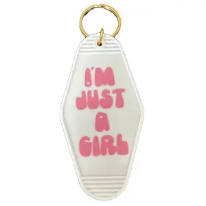 I’m just a girl motel keychain