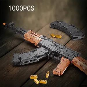 1400pcs Ak47 Building Blocks, Akm Assault Rifle Model, Large Size Gun Collectibles, Desktop Decoration, Holiday Gift, Durable