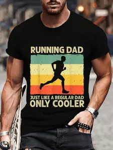 100% Cotton Funny Running For Men Dad Marathon Runner Coach Marathoner T-Shirt