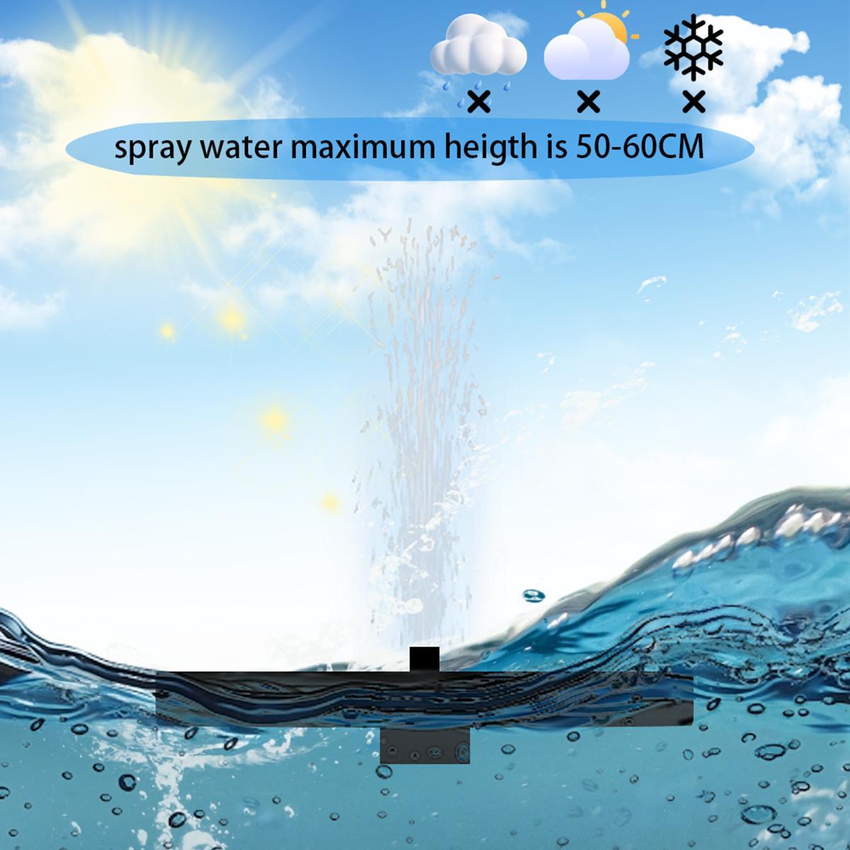 6.3 inches Solar Bird Bath Fountain with 6 Nozzles, Solar Fountain Pump for Bird Bath, Solar Powered Floating Water Fountain Pump for Bird Bath, Ponds, Garden, Fish Tank and Outdoor 16cm