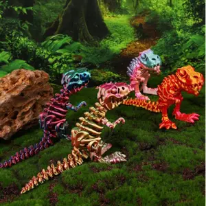 3D Printed Tyrannosaurus Rex Action Figure Figurine Integrated Dinosaur Model Toy, Home Decor Gift Collection Desktop Ornament