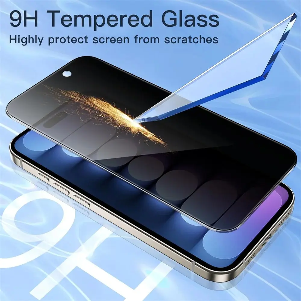 Privacy Screen Protector For iPhone 17 Pro Max Anti-Spy 9H Tempered Glass Film High Protection Compatible with iPhone 16 15 14 13 12 11 Pro Max