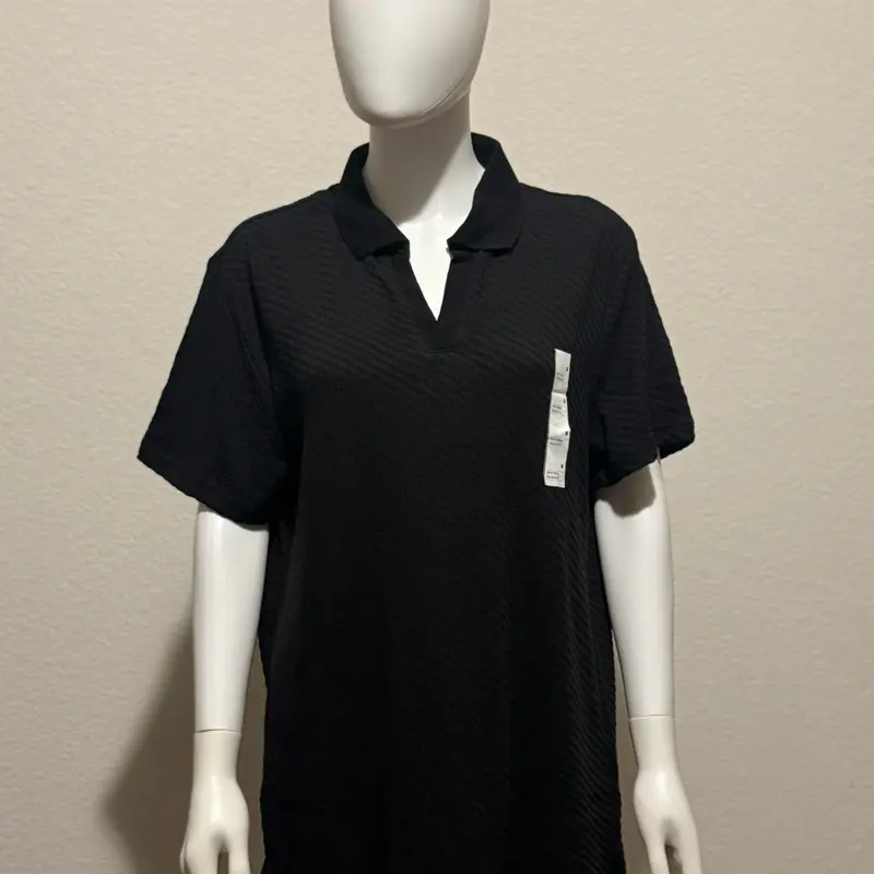 Goodfellow & Co Black Standard Fit Short Sleeve Polo Shirt Men's Size M