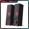 Redragon GS550 Bass Boosted 2.0 Stereo Wired Computer Speakers - USB-Powered Tabletop Sound System with Red LED Light, 3.5mm Cable, Volume Knob, Compact Audio for PC/Smartphone, Gaming Accessories, Desk Accessories, 2.0 Stereo for Rich Audio