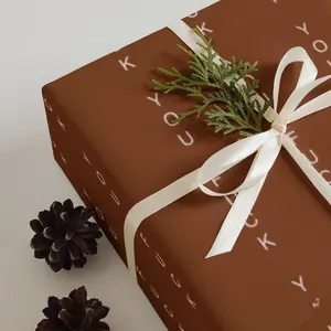 Saddle Brown Wrapping Paper Sheets - 3 High-Quality Matte-Finished Sheets 28.75" x 19.75" for Elegant Gift Wrapping