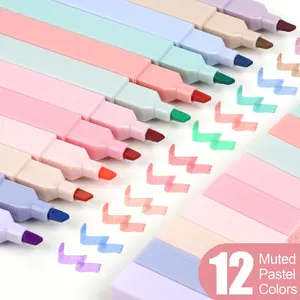 12pcs Bible Highlighters, Pastel Highlighter Set, No Bleed Bible Highlighters (12 Color)