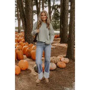 Sunday Snuggle Knit Sweater in Sage