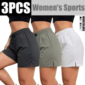 3-Pack Women’s Summer Quick-Dry Sports Shorts — Breathable Running & Fitness Shorts with Pockets, Casual 3-Inch Inseam Shorts, Athletic Shorts Women,summervibes