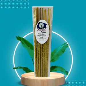 White Sage, Maya Copal & Lotus, Handmade Artisanal Incense Sticks - Set of 12, Non-Chemical - Bamboo Charcoal Aromatic in Nature