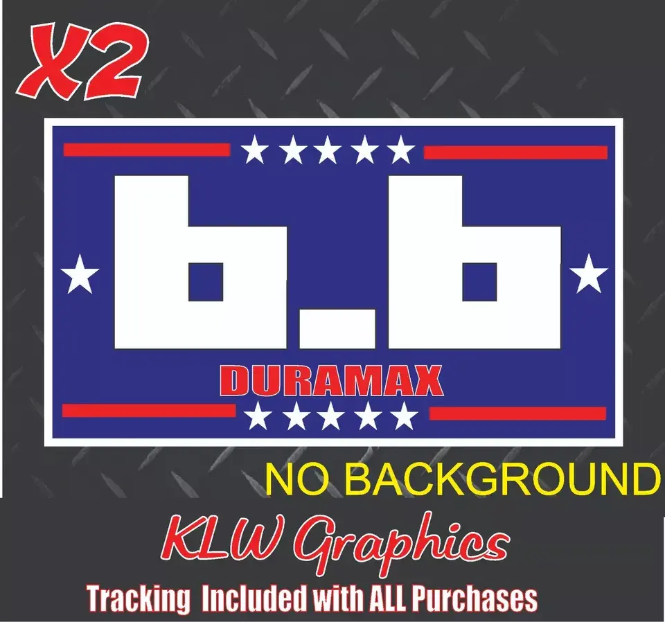 Dirtymax Duramax 6.6 Red White Blue Full Color Decal Sticker Turbo Diesel Truck 6.6 3.0 Crew Cab USA