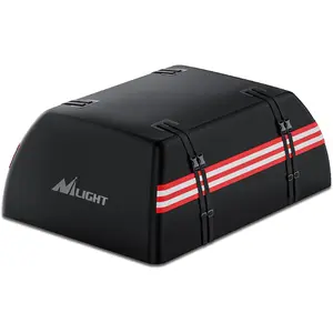 Nilight Car Roof Bag 21 Cubic Feet Waterproof Rooftop Cargo Carrier,Suitable for All Vehicle with/Without Rack - Waterproof Zip,Reflective Strip,Anti-Tear 840D PVC, with Anti-Slip Mat Truck dealsforyoudays