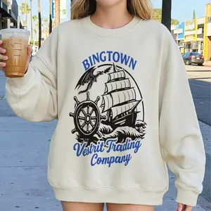 Vintage BINGTOWN Sweatshirt Realm of the Elderlings Merch, Fitz and Nighteyes, Bookish T-shirt, Book lover gift, BINGTOWN, bookish gift, fantasy books, realm of, the elderlings, robin hobb, farseer trilogy, Fitz Nighteyes, Liveship traders, tawny man