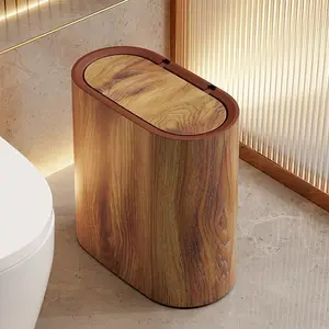 Square Wall-Mounted Trash Bin with Press-Open Lid, Space-Saving Kitchen & Bathroom Waste Container, Single-Hand Operation, Multi-Functional Storage, Kitchen Trashcan