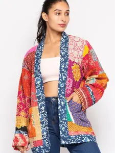 Reversible Kantha Quilted Sari Jacket