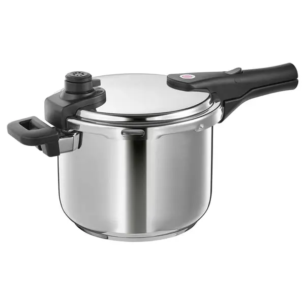 Pressure cooker, stainless steel, 6.3 qt