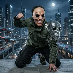 Smile Hole Half Face Latex Mask for Adults, Halloween Costume Accessory, Party Favors, Unique Design, Comfortable Fit