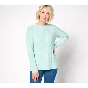 Jingle Belles by Kim Gravel Sugarplum Sparkle Sequin Cable Sweater