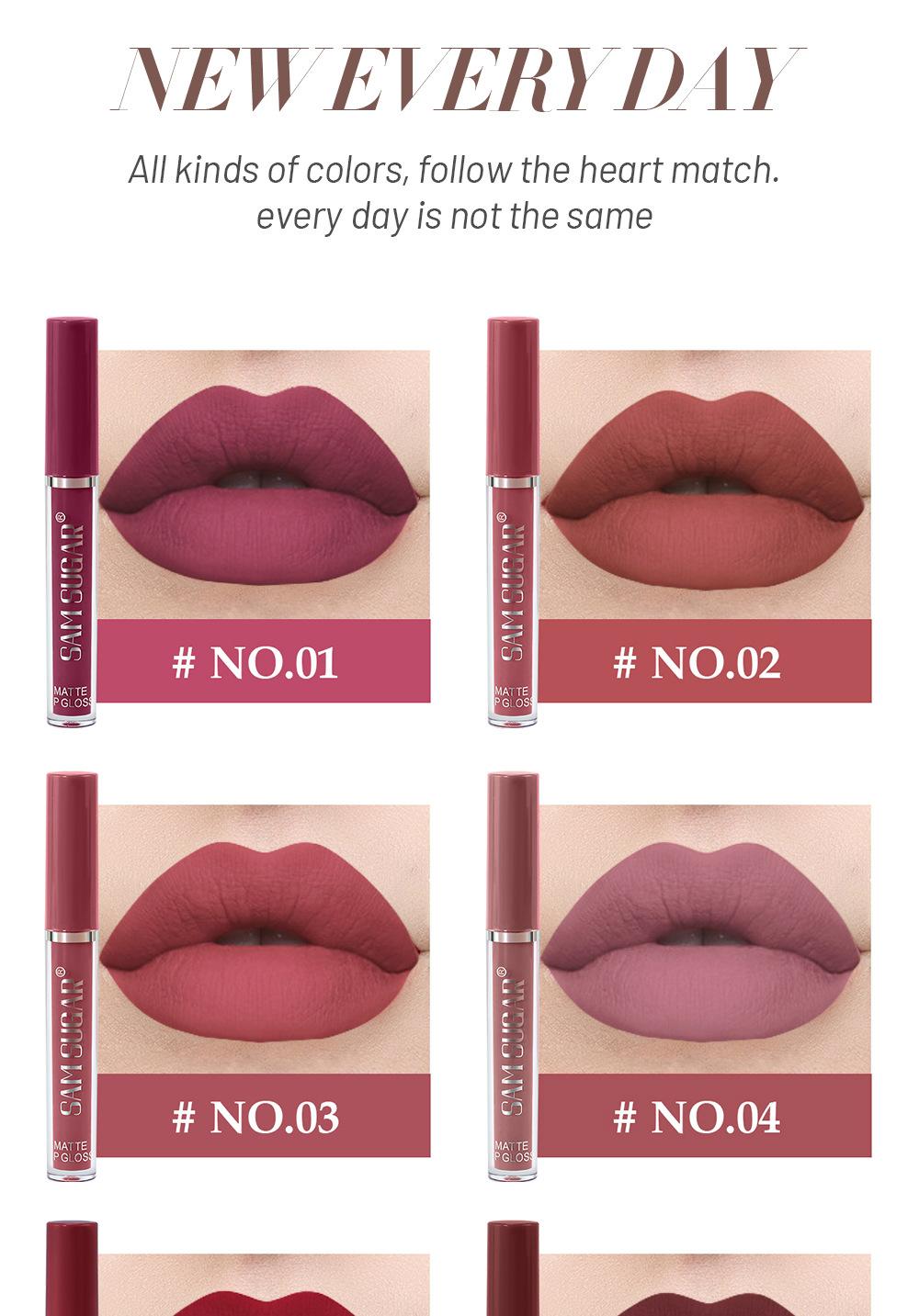 12 Shades Glow Finish Liquid Lipstick Set, Nude Wine Red Pink Dark Color Hydrating Lip Gloss Lip Makeup Kit for Women, Long-Lasting, Not Greasy, Lightweight, 1 fl oz, SET E