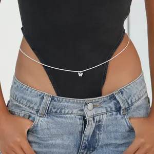 TEWIKY Silver Plated Butterfly Belt for Women - Elegant Butterfly Motif Design, Versatile for Casual & Semi-Formal Occasions, Shiny Silver Plating For Valentine's Day gifts