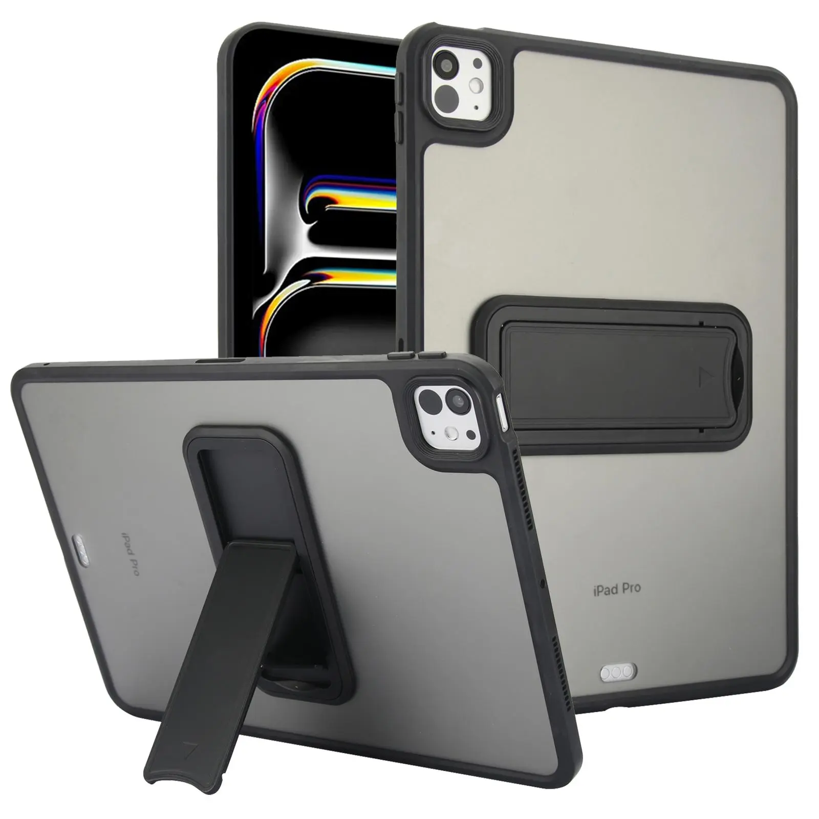 Solid Color Tablet Case with Holder Function, 1 Count Soft TPU Tablet Protective Cover, Tablet Protector Compatible with iPad Pro 11 2024, Tablet Accessories