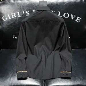 Light Luxury Autumn New Long Sleeve Shirt Men's Business Casual Plaid Color Block Solid Color Shirt 4th  july  shirt silly  shirts sport tank top Menswear Wetsuit cam  newton  outfits 4th  july  shirts  men