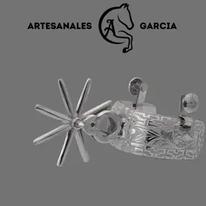 Espuela Charra Acero Inoxidable WD 1228 - Cromado Hecho a Mano en México - Lighter