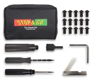 Stop & Go 1000 - 22 Piece Tubeless Tire Pocket Plugger Repair Kit for Punctures on Car, Motorcycle, ATV, Jeep and Other Off-road Vehicle Tires