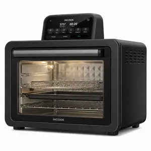 INCOOK Smart Toaster Oven Air Fryer Combo, 11-in-1 Countertop Convection Oven, Bake, Broil, Air Fry, Broil, Dehydrate, 1750W, 25 Qt Capacity, Fast Cooking with Touchscreen Controls – Black